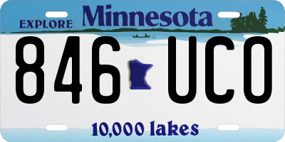 MN license plate 846UCO