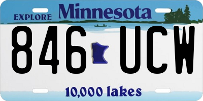 MN license plate 846UCW