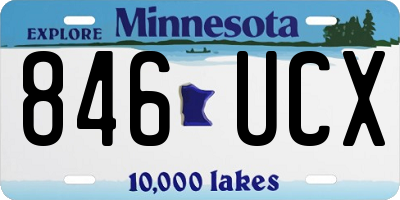 MN license plate 846UCX