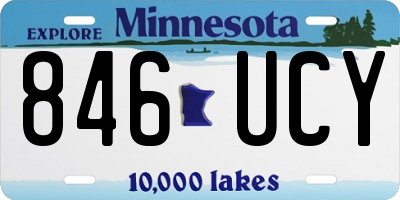 MN license plate 846UCY