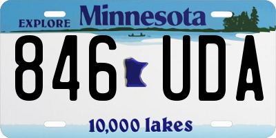 MN license plate 846UDA