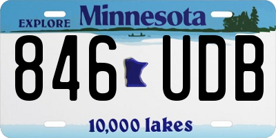 MN license plate 846UDB