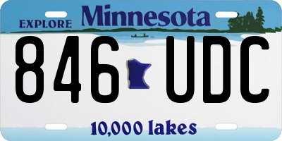 MN license plate 846UDC
