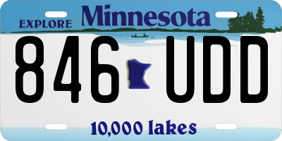 MN license plate 846UDD