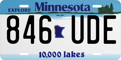 MN license plate 846UDE