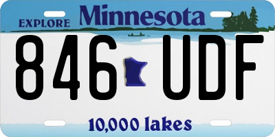 MN license plate 846UDF