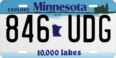 MN license plate 846UDG