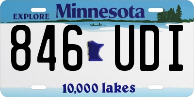 MN license plate 846UDI