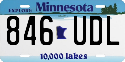 MN license plate 846UDL