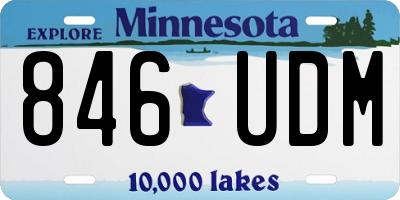 MN license plate 846UDM