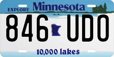 MN license plate 846UDO
