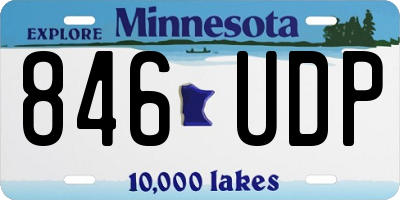 MN license plate 846UDP