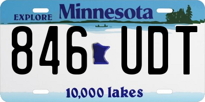 MN license plate 846UDT