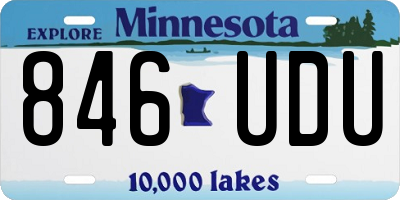 MN license plate 846UDU