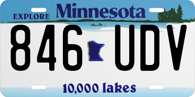 MN license plate 846UDV