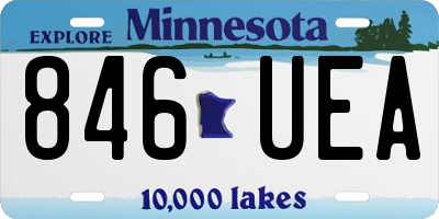 MN license plate 846UEA