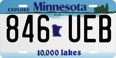 MN license plate 846UEB