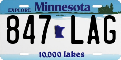 MN license plate 847LAG