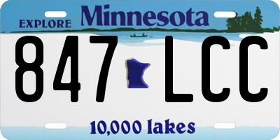 MN license plate 847LCC