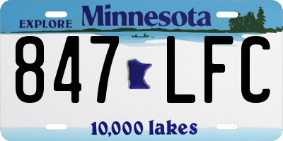 MN license plate 847LFC