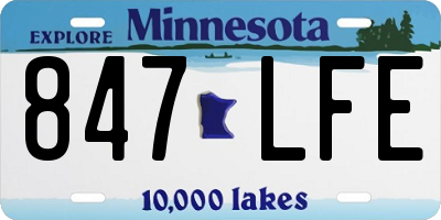 MN license plate 847LFE