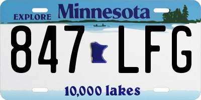 MN license plate 847LFG