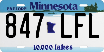 MN license plate 847LFL