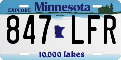 MN license plate 847LFR