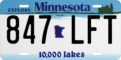 MN license plate 847LFT
