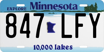 MN license plate 847LFY
