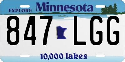 MN license plate 847LGG