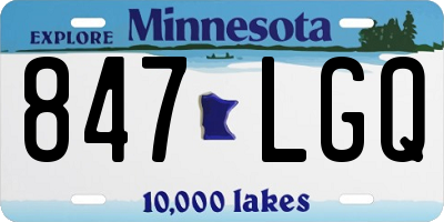 MN license plate 847LGQ