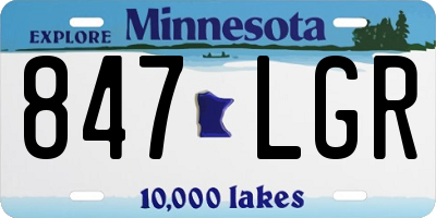MN license plate 847LGR