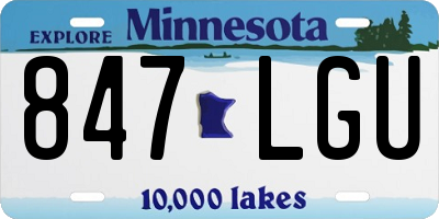 MN license plate 847LGU