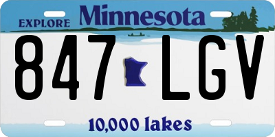 MN license plate 847LGV