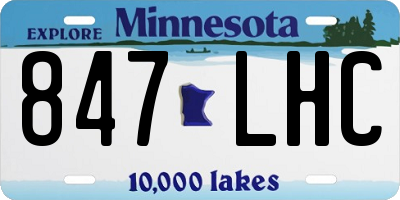 MN license plate 847LHC