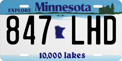 MN license plate 847LHD