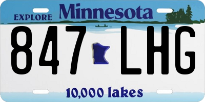 MN license plate 847LHG