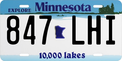 MN license plate 847LHI