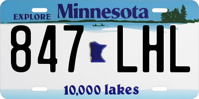 MN license plate 847LHL