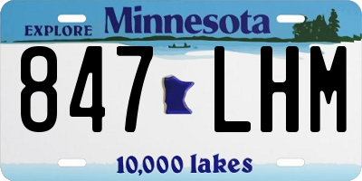 MN license plate 847LHM
