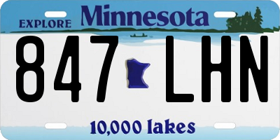MN license plate 847LHN