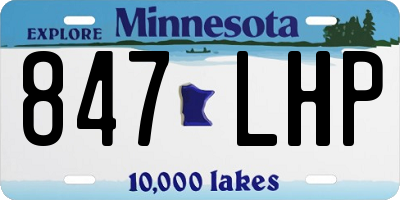 MN license plate 847LHP