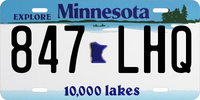 MN license plate 847LHQ
