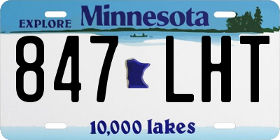 MN license plate 847LHT