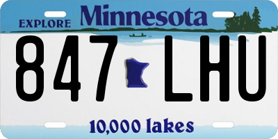 MN license plate 847LHU