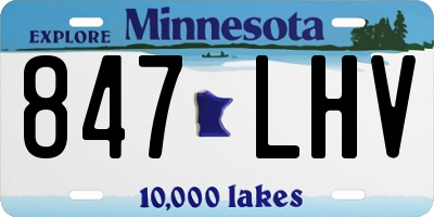 MN license plate 847LHV