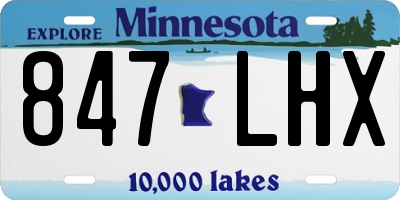MN license plate 847LHX