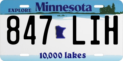 MN license plate 847LIH
