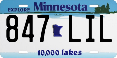 MN license plate 847LIL
